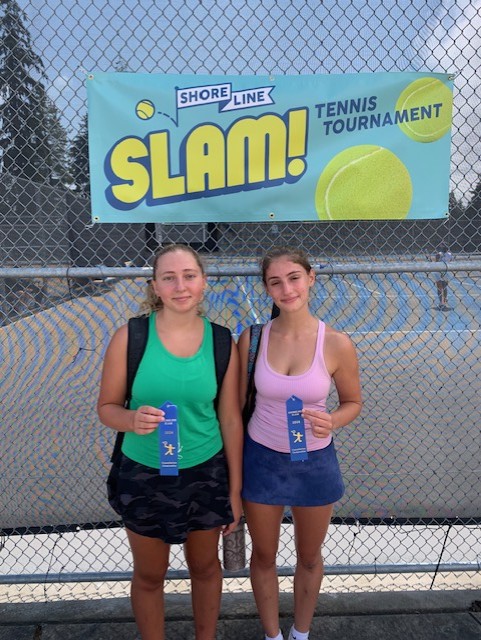 Addy Falkin & Cally Webb, girls' silver doubles consolation champions