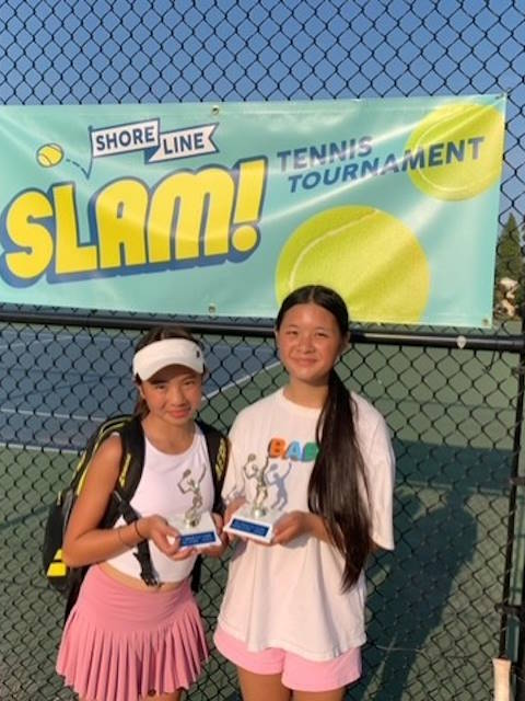 Aivy Le and Maily Nguyen, girls' doubles champions