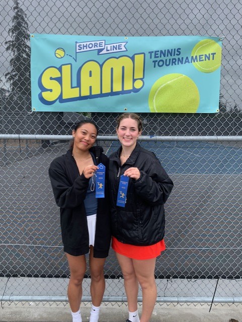 Claire Stodola and Bernadine Salvatierra, girls gold doubles consolation champions