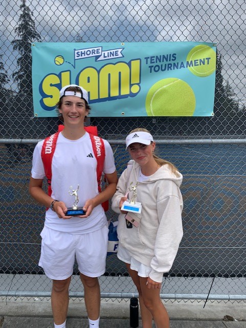 Cole Skotdal and Mary Beth Salentine, silver mixed doubles champions