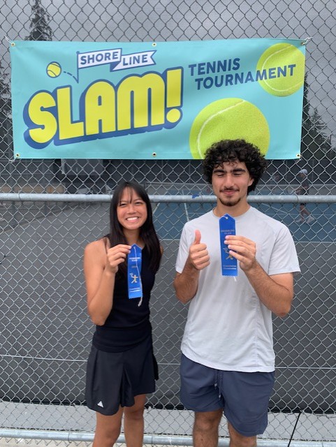 Jad Elayan and Sophia Manabet, silver mixed doubles consolation champions