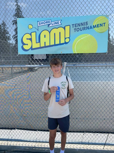 Reid Bley, Boys Singles Consolation bracket champion.